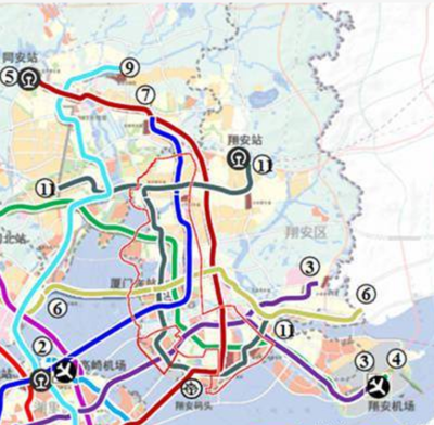 厦门地铁全部线路图,厦门地铁全部线路图 三号线