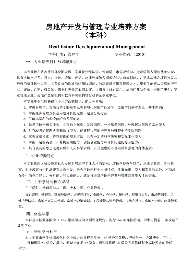 房地产开发与管理专业介绍,房地产开发与管理专业简介