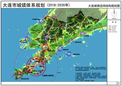 大连市六个区分布图,大连市7个区